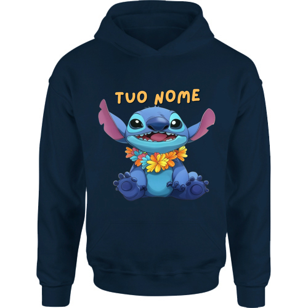 Felpa Bambino con Cappuccio STITCH PERSONALIZZATO CON IL TUO NOME