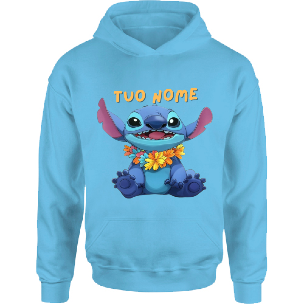 Felpa Bambino con Cappuccio STITCH PERSONALIZZATO CON IL TUO NOME