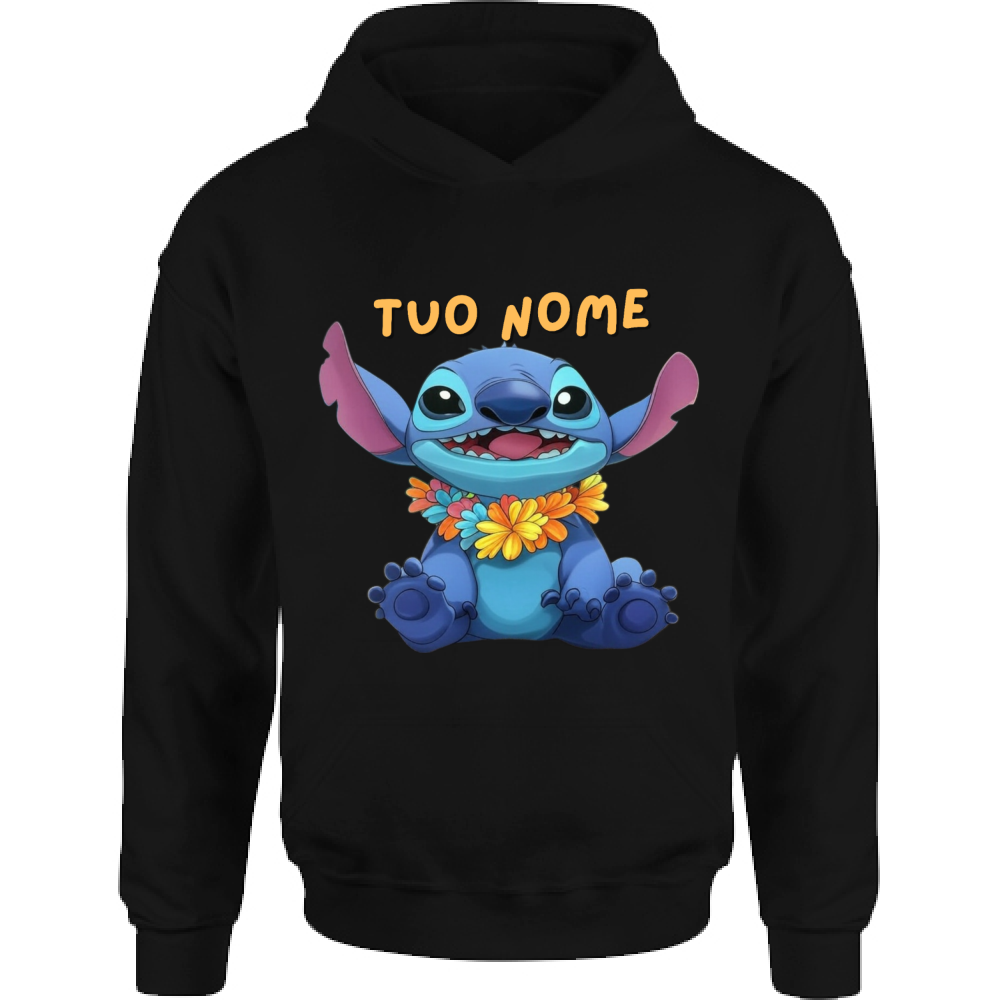 Felpa Bambino con Cappuccio STITCH PERSONALIZZATO CON IL TUO NOME