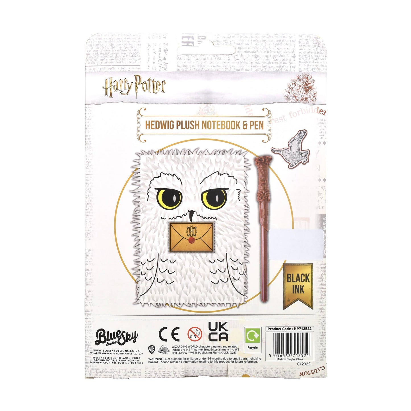 Harry Potter - Set di quaderni in peluche "Hedwig"