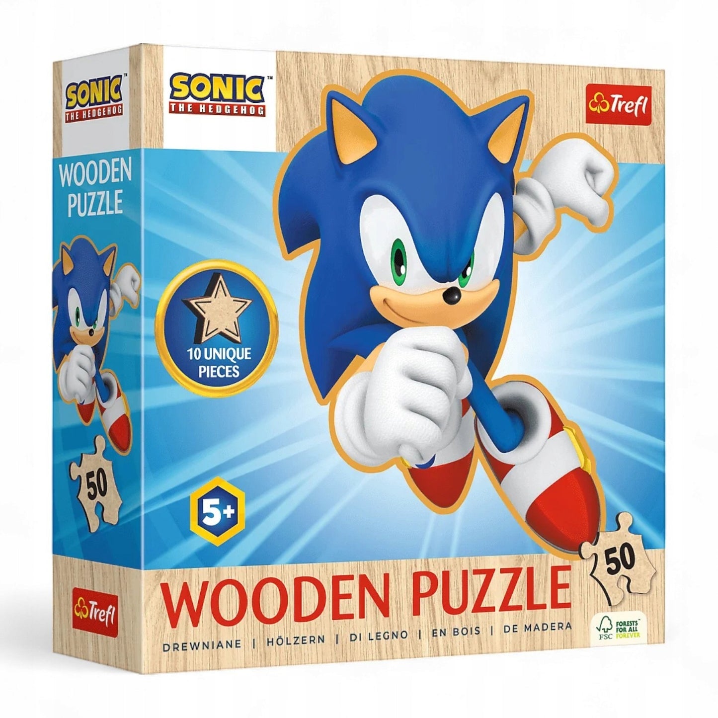 Wooden Puzzle Sonic
