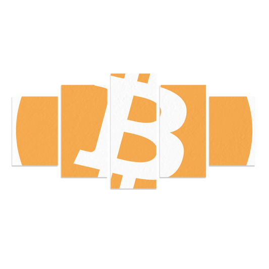 Canvas 5 Stampe bitcoin canvas